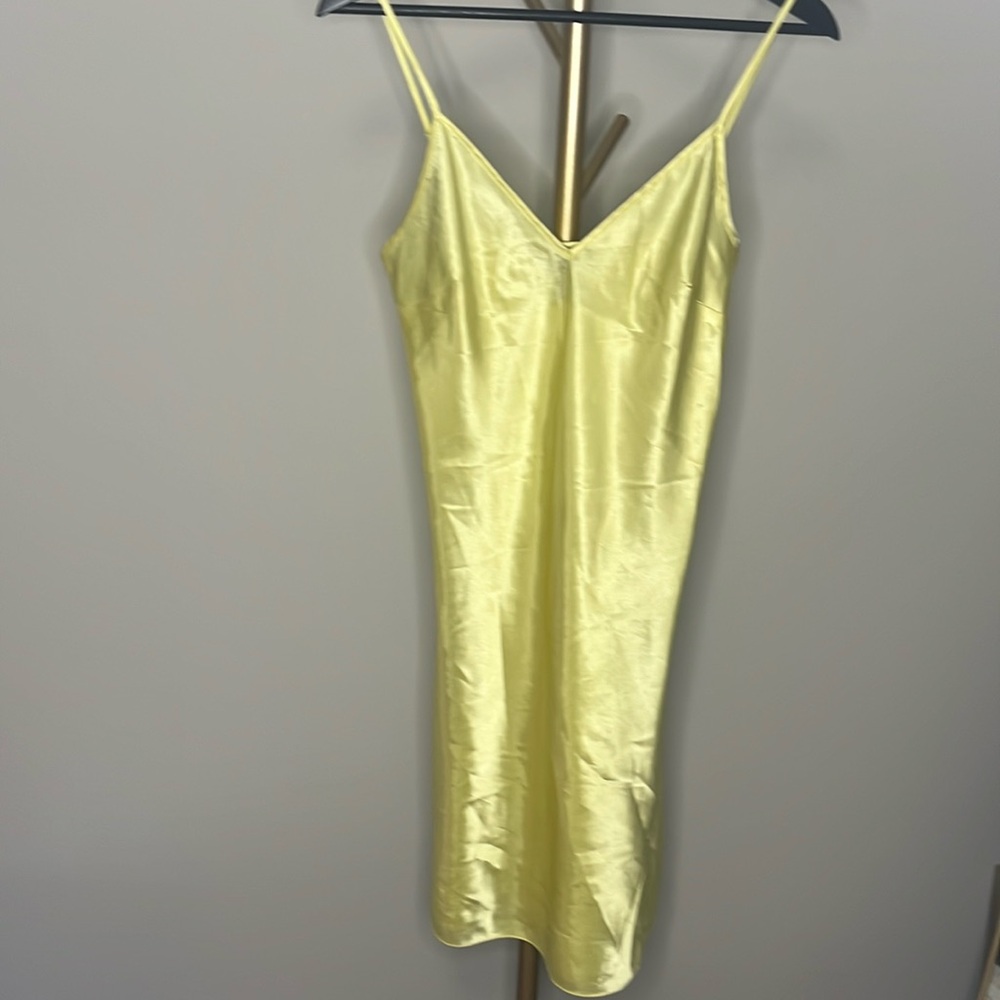 Yellow slip dress size 4